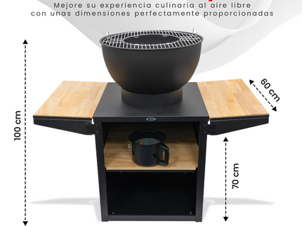 Barbacoa plancha Kjok negro HEAT