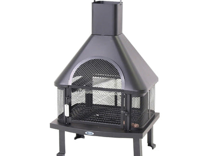 Chimenea de jardín Saga negra HEAT