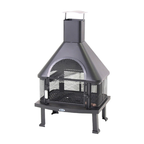 Chimenea de jardín Saga negra HEAT