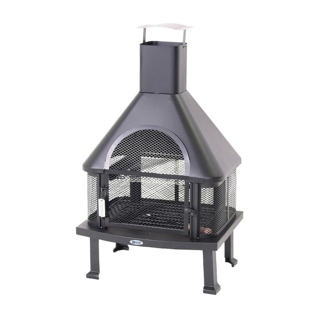 Chimenea de jardín Saga negra HEAT