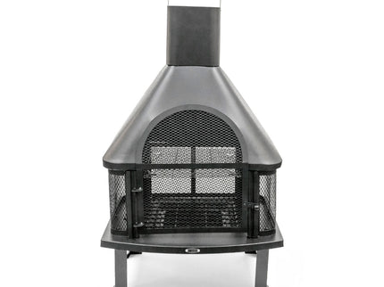 Chimenea de jardín Saga negra HEAT