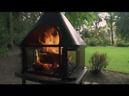 Chimenea de jardín Saga negra HEAT