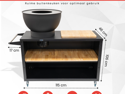 HEAT Trolle Buitenkeuken Zwart