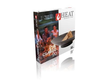 Pebetero de leña Classic 90 cm negro HEAT