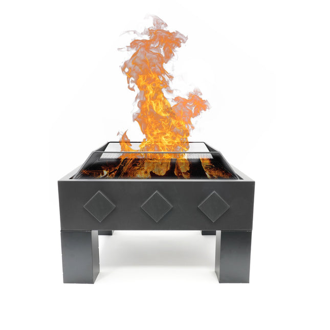 Brasero Kvadrat acero negro HEAT