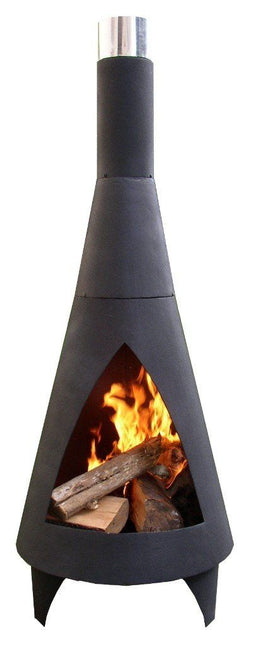 Chimenea de jardín Colorado 160 cm negra La Hacienda