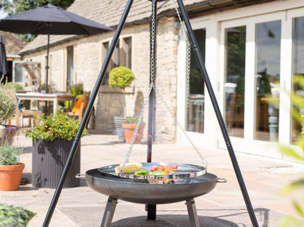 Trípode barbacoa 172 cm con parrilla La Hacienda