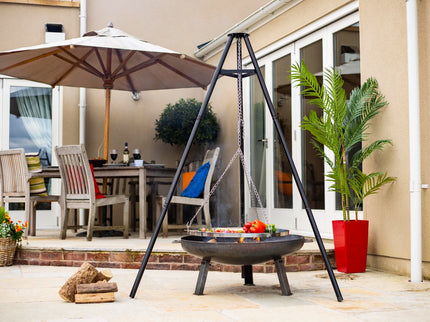 Trípode barbacoa 172 cm con parrilla La Hacienda
