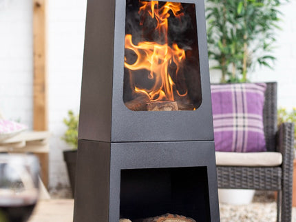 Chimenea de jardín Malmö negra La Hacienda