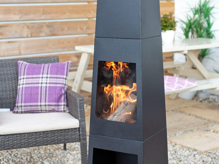 Chimenea de jardín Malmö negra La Hacienda