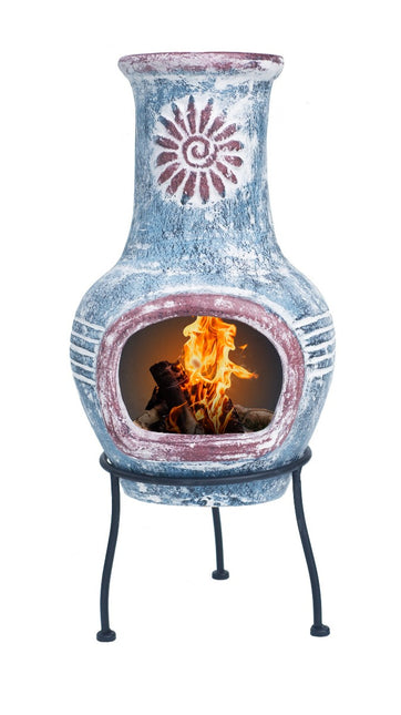 Chimenea mexicana Swirl small azul La Hacienda