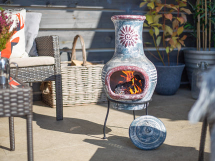Chimenea mexicana Swirl small azul La Hacienda