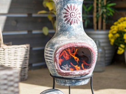 Chimenea mexicana Swirl small azul La Hacienda