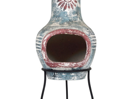 Chimenea mexicana Swirl small azul La Hacienda