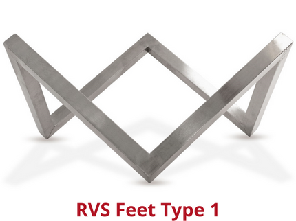 MOODZ onderstel Star 60 cm RVS