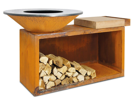 Barbacoa plancha Island 100 acero corten OFYR