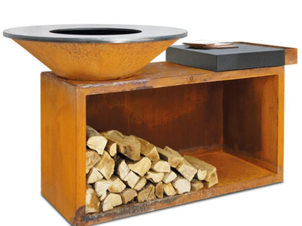 Barbacoa plancha Island 100 acero corten OFYR