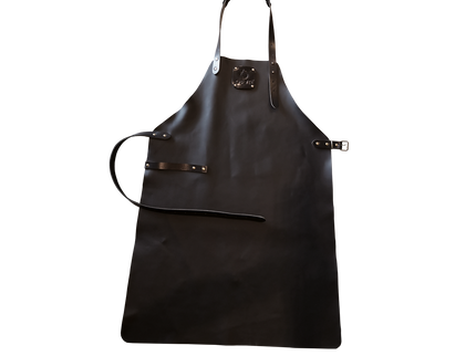 Delantal de cuero negro OFYR