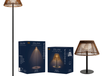 Pakketdeal ZOLUNA 1x vloerlamp Sofie + 1x tafellamp Moos