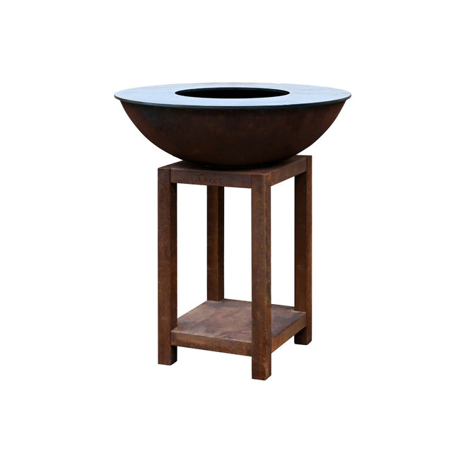 Barbacoa plancha MONTABILE mediano acero corten Quoco