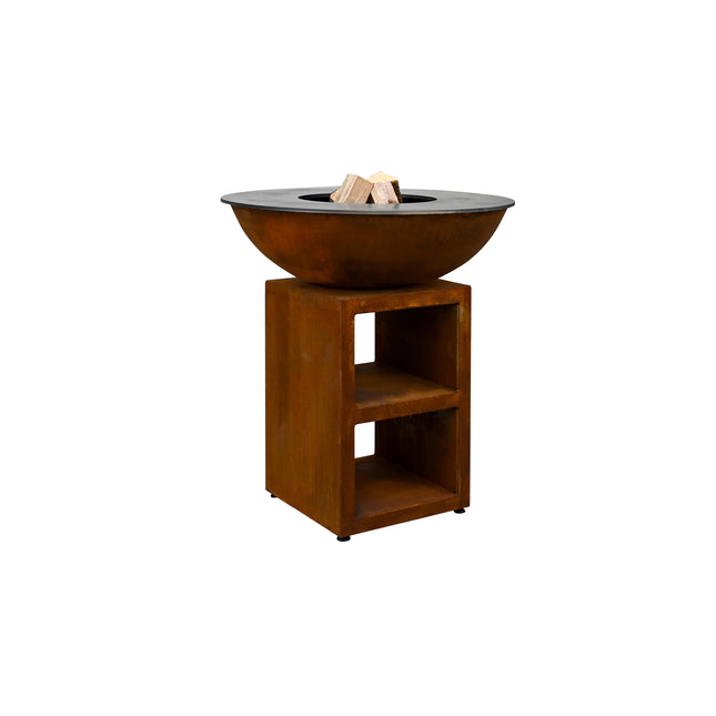 Barbacoa plancha PIATTO mediano acero corten Quoco