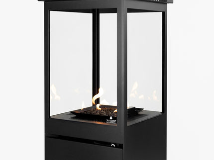 Estufa de gas exterior Marino negra Sunwood