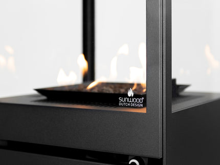 Estufa de gas exterior Marino negra Sunwood
