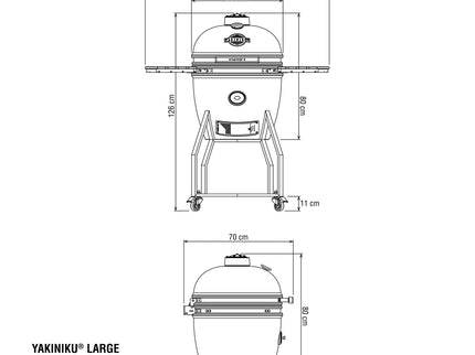 Barbacoa kamado LARGE Basic Black Edition YAKINIKU