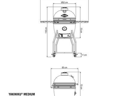Barbacoa kamado MEDIUM Basic Black Edition YAKINIKU