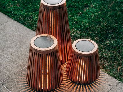 ZOLUNA solar vloerlamp Lon M teak