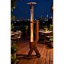 Estufa exterior de pellets Rocket Heater de acero corten Green Flame