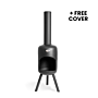 BonFeu BonBini Negro Chimenea Exterior