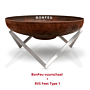 Cuenco de fuego BonFeu Ø 80 cm acero corten