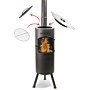 BonFeu BonGiano LP Negro Chimenea Exterior