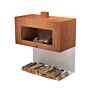 FORNO Chimenea exterior Enok Wall Acero Corten