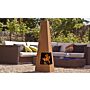GardenMaxX Chacana Corten chimenea exterior