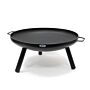 HEAT Cuenco de fuego Classic Ø 60 cm Feet & Handle Negro