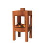 FORNO Chimenea exterior Digna XL Acero Corten