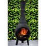 Esschert Calentador de Hierro Fundido para Patio (con puerta)