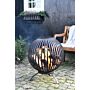 Esschert Cuenco de Fuego Laser Cut Rayas Negro Ø59