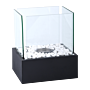 Esschert Chimenea de Mesa de Bioetanol Rectangular Atmósfera Negra