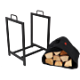 Esschert Bolsa para Bloques de Chimenea Negra con Soporte