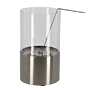 Esschert Chimenea de Mesa de Bioetanol Redonda de Acero Inoxidable