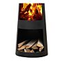 GardenMaxX Rengo negro chimenea exterior
