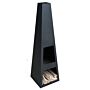 GardenMaxX Vilos negro chimenea exterior