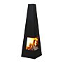 GardenMaxX Chacana negro chimenea exterior