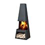 GardenMaxX Pular negro chimenea exterior