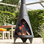 Chimenea de jardín Colorado 160 cm negra La Hacienda