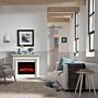 Livin'flame Repisa de chimenea Saalbach Blanco