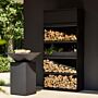 OFYR Almacenamiento de madera Negro 100